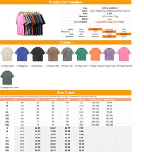 T-shirt Boxy Vintage alla Moda con Lavaggio Acido da Uomo, Personalizzabile con il Tuo Brand, 100% Cotone Pesante 230 Grammi, Vestibilità Ampia - Product Image 2