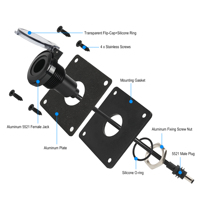 Kit de paso de cable CNC de aluminio para pared, compatible con Starlink Mini, puerto de entrada de cable impermeable para RV, barco, furgoneta