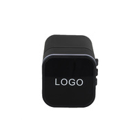 Adaptateur de voyage électrique international personnalisé avec logo, 220v 110v, double USB QC3.0/PD, chargeur rapide, prise murale universelle 2000W US EU