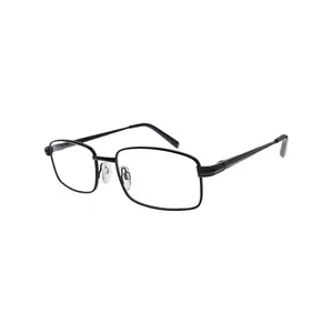 カスタムロゴ卸売中国眼鏡スクエア男性用クラシックメタルメガネファッション光学フレーム新しい眼鏡を読む