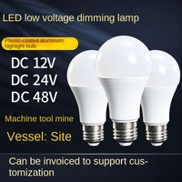 Basse Tension DC 12v 24v 48v LED Gradation Ampoule A19 A60 Lumière En Aluminium Corps En Plastique E27 E26 B22 Lampe De Base pour Ferme De Volaille Entrepôt