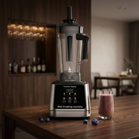 Mesin Pengolah Makanan dan Pembuat Jus 4 in 1, Blender Smoothie Elektrik, Gelas Kaca untuk Dapur