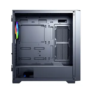 DUNAO OEM Brand Tempered Glass Case Gaming Pc Case ATX Gaming Desktop Computer Case With Custom Logo White PC Cabinet