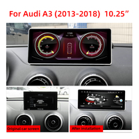 En stock aux États-Unis, autoradio, unité centrale, écran 10,25 pouces, lecteur Android pour voiture, résolution GPS 1280*480, navigation 4G WiFi pour Audi A3 2013-2016