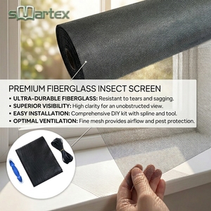 Malla Antimosquitos de Fibra de Vidrio de Alta Densidad 18x16, Duradera, para Ventanas <span class=keywords><strong>y</strong></span> Puertas, Protección Exterior para el Hogar - Product Image 1