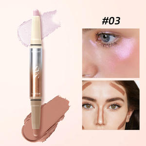 2025 hot-selling two-<b>in</b>-<b>one</b> highlighter stick concealer stick shimmer full coverage double-ended highlighter private label - Product Image 6