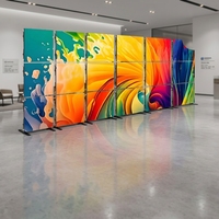 Mur vidéo LED à petit pas de pixel P4, haute luminosité, grand angle de vision pour salles de conférence aux États-Unis, expositions, affichage numérique de détail