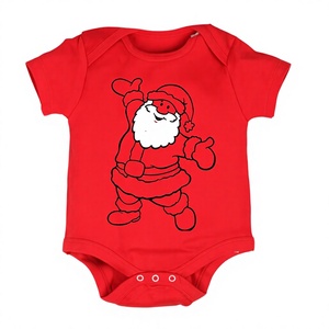 Professional Manufacturer Eco-friendly Breathable Unisex Baby Romper 2019 <strong>Santa</strong> Print Snap Crotch <strong>Onesie</strong> for Autumn - Product Image 1