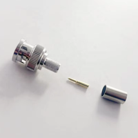 Connecteur coaxial BNC mâle étanche à sertir pour câble LMR240, prix usine, pour antenne CCTV et câble électrique RF