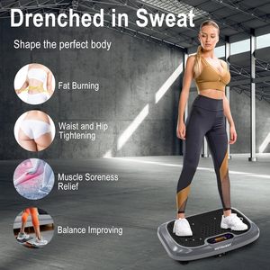 Mesin pengurang lemak getaran, alat kebugaran getaran berdiri rumah tampilan Digital LED - Product Image 4