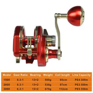 <span class=keywords><strong>Moulinet</strong></span> de pêche <span class=keywords><strong>casting</strong></span> en aluminium, équipement complet en céramique, pour les gros poissons, puissance de frein de 30 kg - Product Image 5
