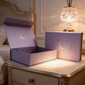 קופסת מתנה לנעליים/פאות/מוצרים למבוגרים, מנייר קשיח שחור, ניתנת למחזור, עם סגירת מכסה מגנטי, ניתנת להתאמה אישית - Product Image 3