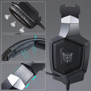 Muestra Gratuita de Auriculares para Juegos <span class=keywords><strong>ONIKUMA</strong></span> K8 con Cubierta Hexagonal Plateada, Luz RGB, Cancelación de Ruido y USB - Product Image 2