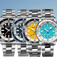 OEM Seramik Bezel Otomatik Lüks Erkek Saati NH35 Mekanizma Dalış Işıklı Mekanik Analog Safir Kristal Su Geçirmez