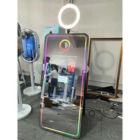 Boîte à Selfie Intelligente 2026 avec Imprimante Photo, Toile de Fond Ovale, Vidéo Aérienne, Effet Infini et Miroir Magique pour Cabine Photo