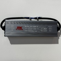 Adaptateur d'alimentation LED en aluminium étanche à la poussière et à l'eau IP68 200W à sortie unique AC110-264V 12V/24V pour usage industriel