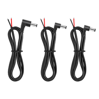 Connecteur mâle DC 5521 5525 à angle droit nickelé, tressé, 0,5/0,75/1,3 mm², haute intensité, rapide, pour ordinateur, caméra, téléphone portable