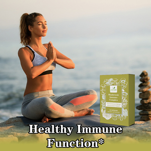 高品质天然蘑菇免疫复合物胶囊锌与维生素C蘑菇补充剂可增强能量和注意力，适合成人 - Product Image 4