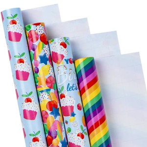 Papel de Regalo Ecológico Reciclable con Diseño de Arcoíris para Cupcakes, Rollo de Papel Artístico con Impresión Digital de Doble Cara - Product Image 2