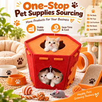 Maison pour chat en feutre hexagonal, interactive, pour intérieur, avec boule suspendue, lit de jeu pour chat, couleur personnalisée, vente en gros OEM
