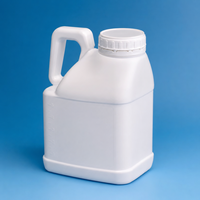 Botella de Boca Ancha de 5L de HDPE con Tapa de Rosca y Asa para Almacenamiento de Líquidos Industriales, Químicos y de Gasolina, Venta al Por Mayor, Impresión UV