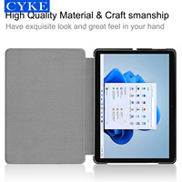 Coque CYKE pour Tablette en Cuir PU, Étui Rigide pour Microsoft Surface Pro 8
