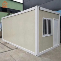 Maisons conteneurs modulaires portables de 20 pieds, préfabriquées, isolées, ignifuges, en kit, pour bureaux et centres commerciaux, design moderne