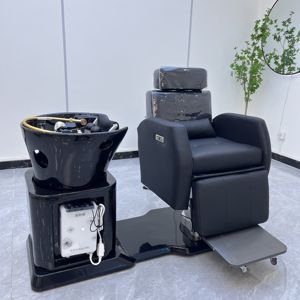 High Quality Multifunction Leather Spa Bed Beauty Salon Furniture Modern Luxury Bathroom Commercial Use <b>Shampoo</b> <b>Chair</b> - Product Image 5
