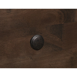 Brown 2-<b>Drawer</b> Nightstand Solid Wood Rustic Design Bedroom <b>Storage</b> <b>Drawer</b> Unit - Product Image 6