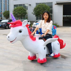मनोरंजन पार्क खिलौने पर यांत्रिक एनिमैटोनिक यूनिकॉर्न सवारी इनडोर और आउटडोर के लिए उपयुक्त - Product Image 1