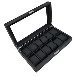 Caja de Regalo de Lujo Personalizada de Alta Calidad, Impermeable, de Cartón Corrugado Negro Mate, con Detalles en Dorado, para Cosméticos y Perfumes - Product Image 4