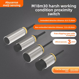 <span class=keywords><strong>Sensor</strong></span> Proximity induktif NPN TBLF18-08NO baja tahan karat IP69 tahan korosi kondisi keras 8-20mm penginderaan - Product Image 2