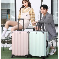 Valise de voyage pour étudiant de style nouveau avec cadre en aluminium portable de grande capacité doublure en polyester pour bagages