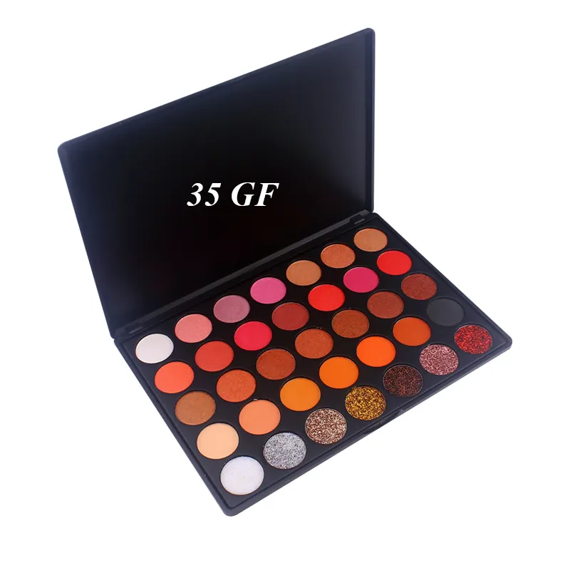 Makeup Neon Color 35 Small Custom Marble Cardboard Vegan Free High Pigmented Eyeshadow Palette Private Label