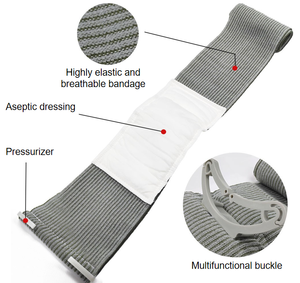 Benda Tattica Israeliana Verde 4-6 Pollici, Resistente in Cotone Nylon Poliestere, Medicazione Sterile a Compressione per Emergenze con Custodia - Product Image 2