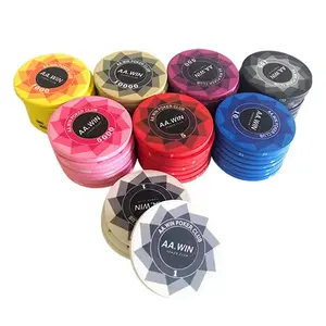 Seramik Euro Poker Chips 10G özel teksas Poker cips oturmak oyun Wdight Casino Ept 10g 14g kil seramik poker fişleri