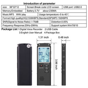 Registratore Vocale Digitale Professionale 8GB in Offerta, Penna Registratore MP3 per Riunioni, Interviste e Studio - Product Image 6