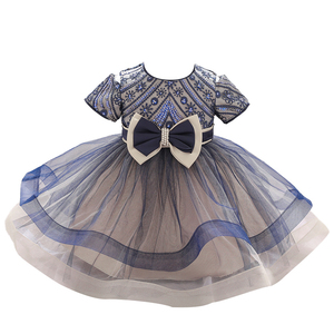 Vestito Da Partito del bambino Della Principessa Vestiti con il Grande Arco Bambino Della Ragazza di Tulle del Vestito Infantile Pageant Wear Abiti Del Bambino Del Partito Del Bambino Tutu vestito - Product Image 6