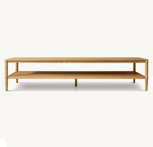 Table basse rectangulaire de luxe RH OEM Fran ois en bois massif pour salon, villa, hôtel, bureau à domicile, en chêne. - Product Image 1