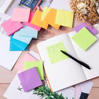 Blocs-notes autocollants fluorescentes U+ de 3x3 pouces, déchirables, réutilisables, personnalisables, multi-usages pour étudiants, fabriqués en Chine