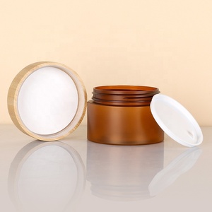 Pot de crème pour le corps personnalisé de luxe 150ml 250ml 150g Pots de crème givrée avec couvercle en bambou - Product Image 4