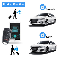 Meilleur système d'alarme de voiture antivol sans clé, système d'alarme de voiture intelligent unidirectionnel avec alarme d'application de téléphone, en particulier pour le marché sud-américain