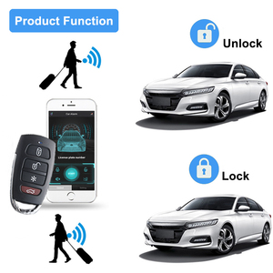 Meilleur système d'alarme de voiture antivol sans clé, système d'alarme de voiture intelligent unidirectionnel avec alarme d'application de téléphone, en particulier pour le marché sud-américain - Product Image 2