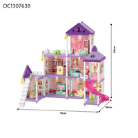 Maison de poupée de luxe à assembler soi-même pour enfants, avec meubles et accessoires multiples, pour l'intérieur, pour filles, 3ème étage