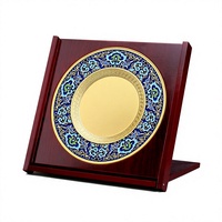 Médaille en bois personnalisée avec rabat pliable, plaquée or, avec plaque gravée en feuille d'or, pour récompense, plaque d'honneur de retraite, en bois de rose, pour autorisation
