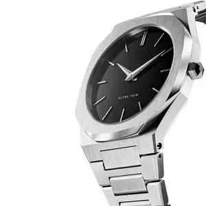 Ultra ince japonya hareket quartz saat paslanmaz çelik elegance kendi marka özel markalı saat özel
