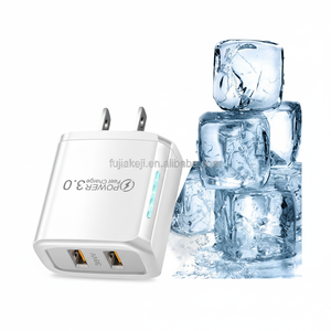 Chargeur double USB 36W, charge rapide 3.0 pour téléphone portable, chargeur mural à charge rapide avec lumière - Product Image 5