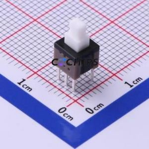 TK-6580-1 Push Button Switch Through hole Component THT Switch Double Pole Double Throw Self-Locking Square Plunger Through Hole - Product Image 1