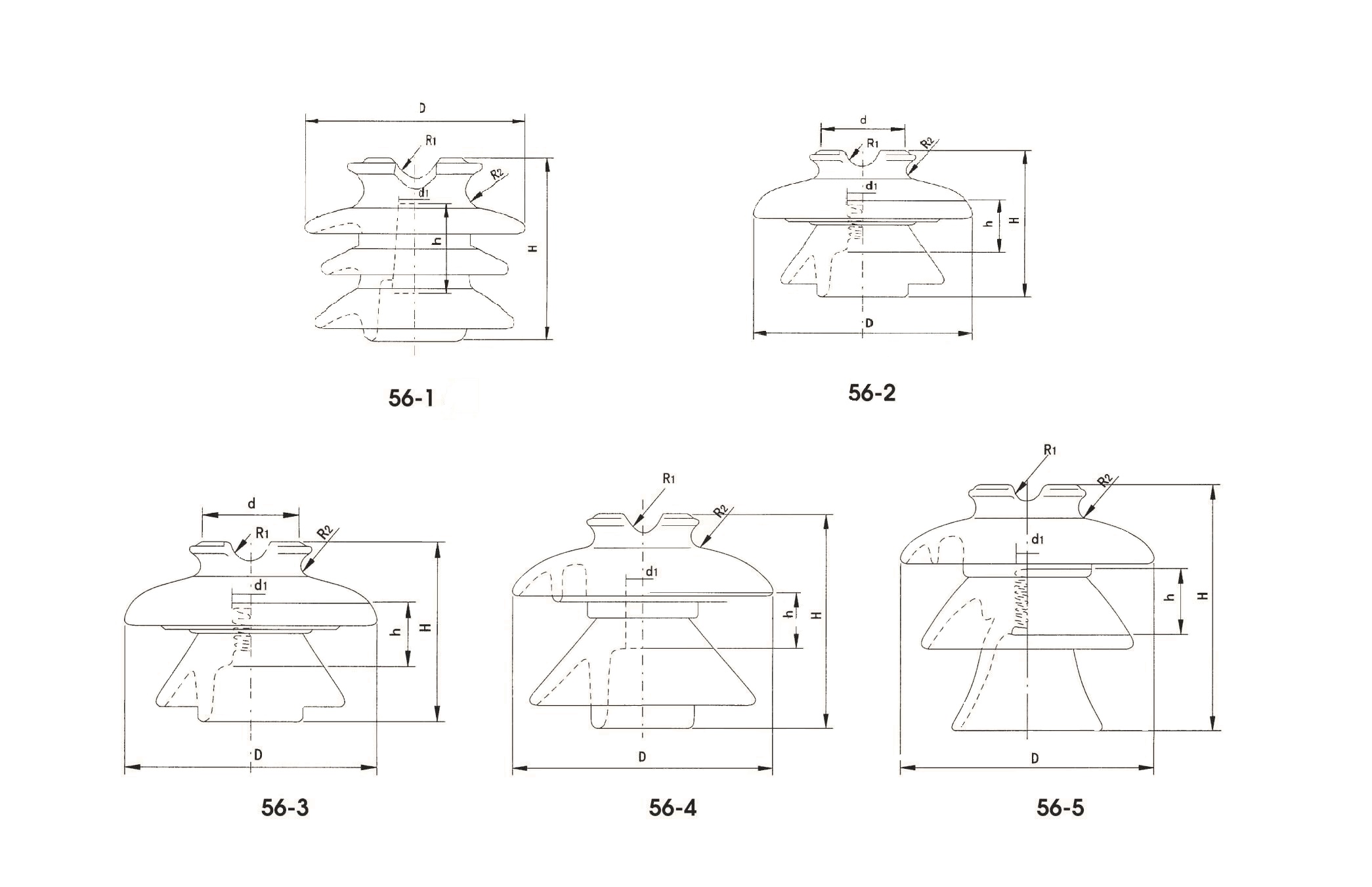 56-3 Pin Type Insulator 33kv Porcelain Insulator