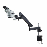 LED Light Digital Camera Support Lighting Jewelry Mining Analysis Magnifying Glass Table Top Movable Trinocular Microscope